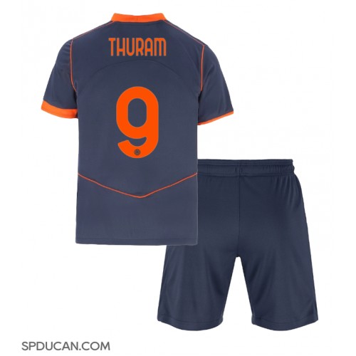 Dječji Nogometni Dres Inter Milan Marcus Thuram #9 Rezervni 2025-26 Kratak Rukav (+ Kratke hlače)